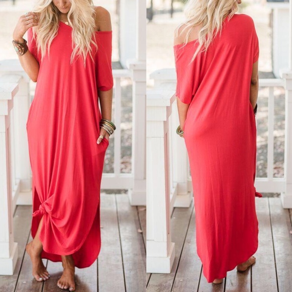 Ruby Red Maxi Dress